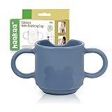 haakaa Silicone Toddler Cups, BPA Free Drop-Proof Training Cups for Baby 6 Months+, 5 Ounce (Bluesto