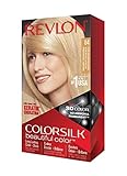 REVLON Colorsilk Beautiful Color Permanent Hair Color with 3D Gel Technology & Keratin, 100% Gray Coverage Hair Dye, 04 Ultra Light Natural Blonde