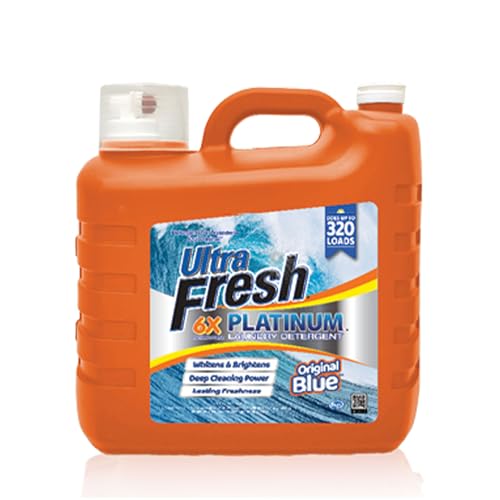 Image of Ultra Fresh 6X Platinum Laundry Detergent, Original Blue, 2 x 2.5 Gallon
