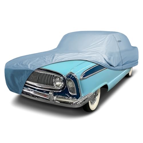 Image of iCarCover Premium Car Cover for 1949-1956 Nash Statesman Heavy Duty Waterproof All-Weather Automobiles Custom Fit Indoor Outdoor UV Snow Protection Covers with Straps and Bag