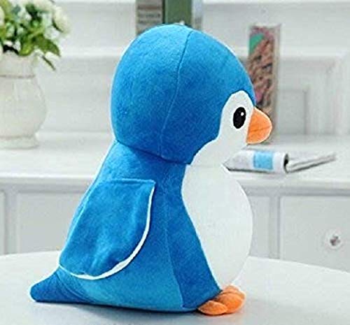 Image of HUG 'n' FEEL SOFT TOYS Penguin Soft Toy 30cm,Cute Plush Kids Animal Plush & Stuffed Toys (Penguin 18 cm) Plush & Stuffed Toys (Blue)
