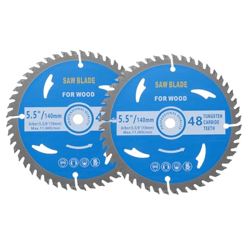 Kozelo Circular Saw Blade - [5-3/8-inch x 48 Teeth x 10mm Arbor] Circular Cutting Blade for Woodworking Plastic Use, 0.09-inch Kerf