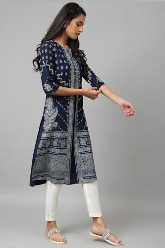 Image of W for Woman Women's Viscose Regular Fit Casual Kurta