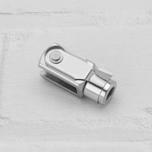 Be In Your Mind 2 Stück M8 x 1,25 Gewinde, 42 mm Länge, Luftzylinder, Gabelkopf, Gabelendgelenk mit Federstift, Stahl, verzinkter Y-Stecker für elektronische Automatikgeräte