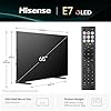 Hisense 65" 65E7QTUK QLED Smart AI TV - 4K Direct Lit Viewing, Quantum Dot Colour, Hi-View AI Engine, Dolby Vision, Dolby Atmos with Freely, Disney +, YouTube, Netflix