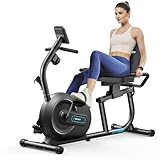 MERACH Recumbent Exercise Bike for Home, Spin Bike Stationary Bike with Smart Bluetooth and Exclusive App Connectivity Stepper, LCD, Heart Rate Handle,Elliptical Cross Trainer Magnetic Recumbent Bikes