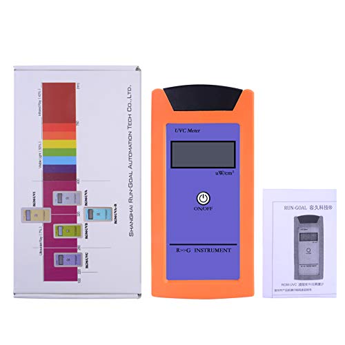 RCYAGO RGM-UVC Reptile UV Radiation Meter 1uw/cm2 High Precision UV Illuminance Meter UVC Luminosity Measurement Tool with LCD Digital Display