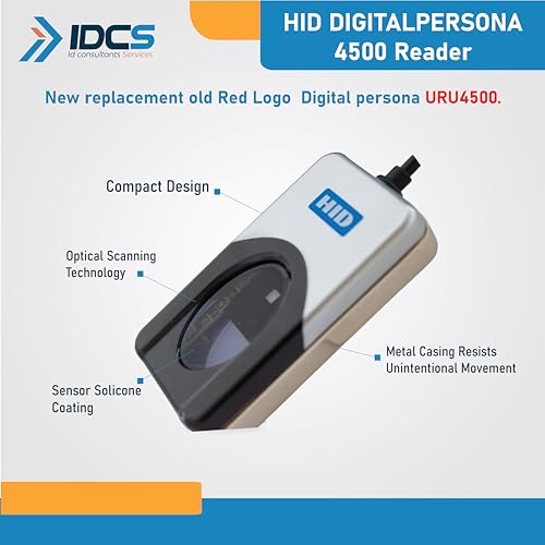 HID DigitalPersona URU4500, Fingerprint Biometric Reader, Pack of 2, IDCS Demo Soft. by IDCS - Used condition - Image 3