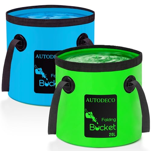 AUTODECO 20L Collapsible Bucket 5 Gallon Water Container Folding ...