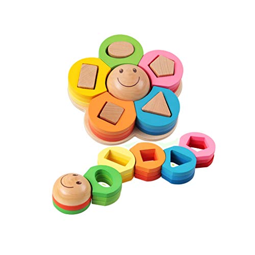 Why Choose Lxrzls Wooden Building Blocks-Colored Educational Toy for Toddlers with Different Shapes-...
