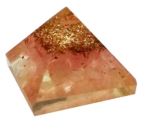 Pyramide orgonale en Quartz Rose Purpledip pour harmonie maison