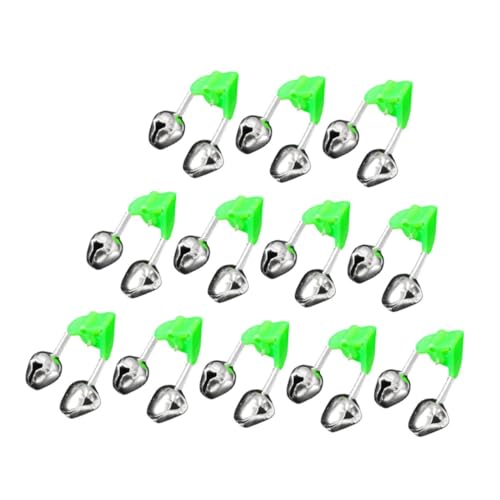 Abaodam 30Pcs Portable Fishing Alarm Bells Dual Bells for Fishing Rods Lightweight Fish Bait Alert Clips for Outdoor Fishing Supplies Easy to Use Fishing Accessories
