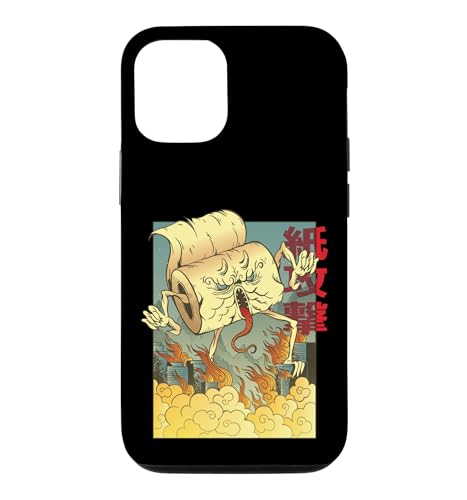 Japanese Anime Toilet Paper Monster Attack, Vintage Poster �X�}�z�P�[�X iPhone 12/12 Pro �p