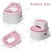 3-in-1 Potty Training Toilet, Portable Potty, Potty Training Seat and Toddler Step Stool, Easy Setup and Clean, Anti-Slip Toddler Potty Trainer for Boy Girl,Pink