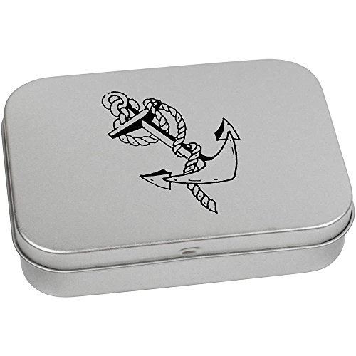 110mm 'Anchor' Metal Hinged Tin/Storage Box (TT00091278)