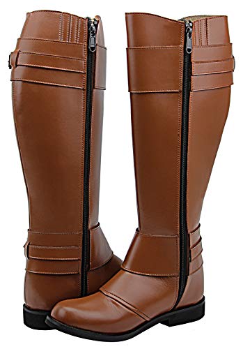 Mens Man Desire Fashion Stylish Motorcycle Riding Leather Tall Knee High Boots Color Tan