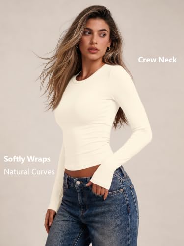 Image of Trendy Queen Womens Long Sleeve T Shirts Fall Fashion Basic Y2K Tops 2026