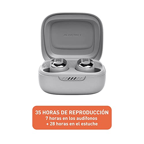 Jbl Live Free 2: 35 Hours Of Playtime, True Adaptive Noise Cancelling, Smart Ambient, And Beamforming Mics (Silver), Small #TOP3