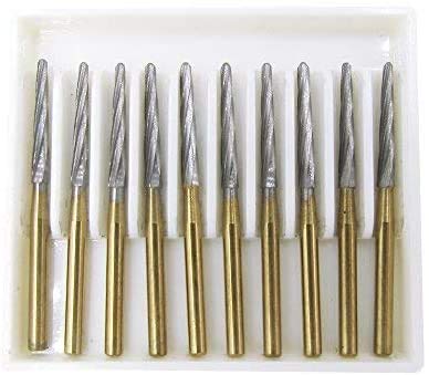 Gretrue 10 Pcs Tungsten Carbide Grinding Burs FG by