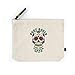 Port Dover, Ontario, Canada, Day of The Dead, Sugar Skull and Flower Pattern (White), Contour (100% Cotton Canvas Travel Accessory Go Bag)