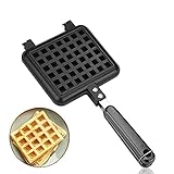Moule à Gaufres Ménage Cuisine Gaz Antiadhésif Carré Gaufrier Moule Presse Plaque Cuisson Cuisson Outil avec Poignée