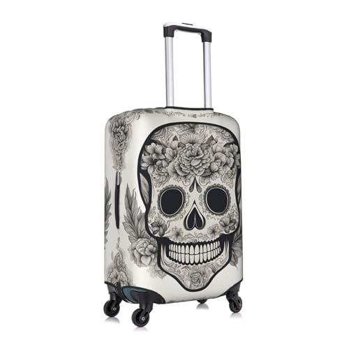 Mexican Skull Print Personalized Travel Luggage Cover With Zipper, Elastic Luggage Cover,For Daily Use3