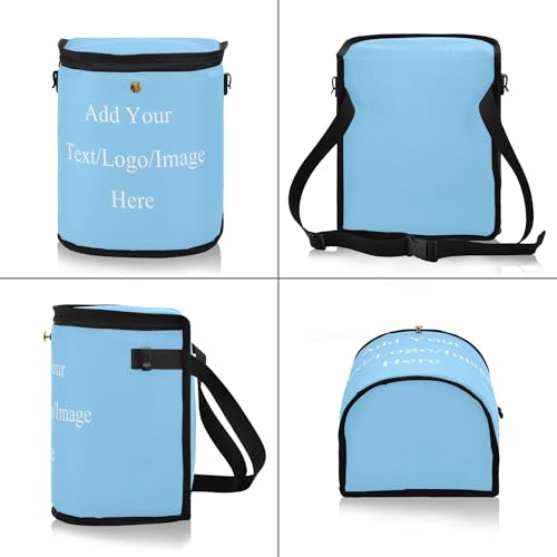 Image of Wudan Custom Light Blue Car Garbage Can with Lid Lid Leak Proof Trash Container for Car Must Have Accessories