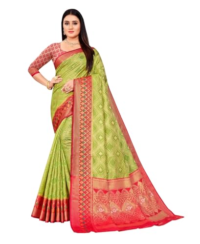 Image of Shivruh Khushi Women's Art Silk Printed Saree With Unstitched Blouse Piece