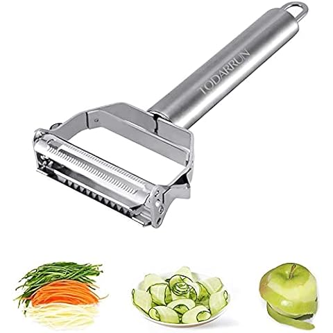TODARRUN Kitchen 3 in 1 Julienne Peeler & Fruit Peeler Kitchen Premium Food Grade Stainless Steel Vegetable Noodle Peeler for Making Delicious Salads and Vegetarian Noodles Cover