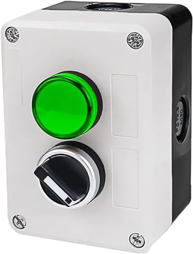 Interrupteur étanche 220V avec voyant lumineux vert et bouton marche arrêt