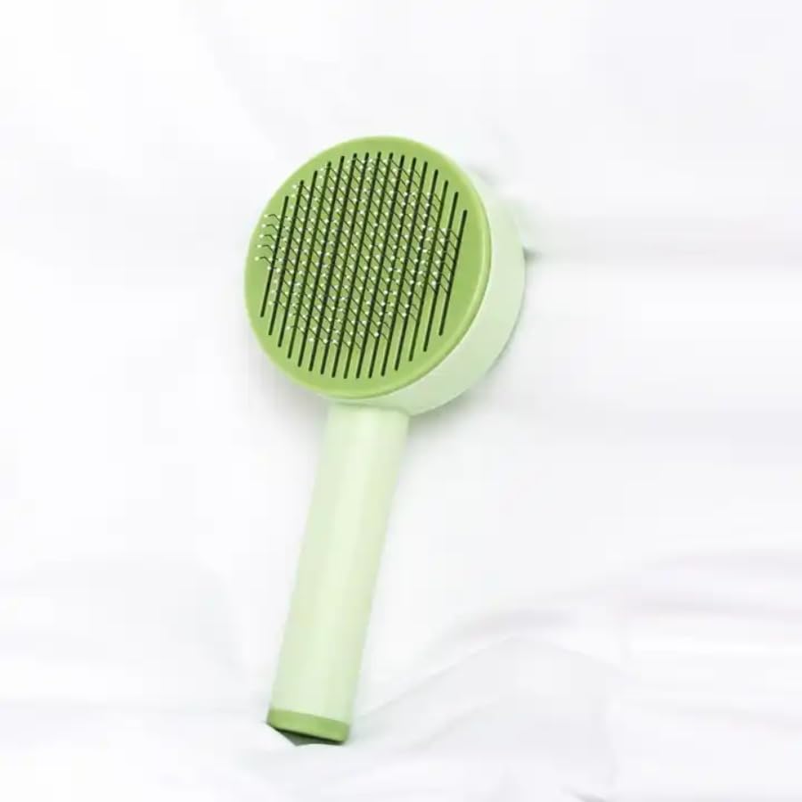 Dog Trust Self Cleaning Slicker Brush, Dog Cat Bunny Pet Grooming Shedding Brush - Easy to Remove Loose Undercoat, Pet Massaging Tool Suitable for Pets with Long or Short Hair