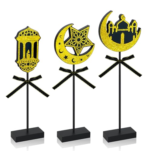 Save 33% on 3-Piece Ramadan Wooden Table Decor Set