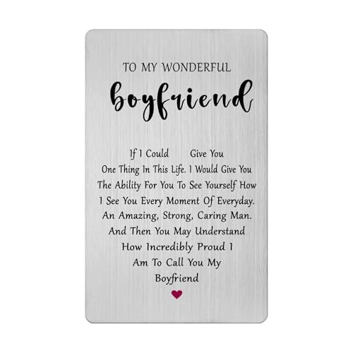 Viayen Tarjetas de novio para él, regalo de cumpleaños, aniversario, regalo de Navidad