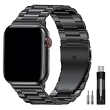 EPULY Compatible with Apple Watch Band 42mm 44mm 38mm 40mm with Case,Business Stainless Steel Metal Wristband for iWatch Series 5/4/3/2/1