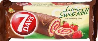 Amazon.com: 7 Days Swiss Roll with Strawberry Filling From Greece