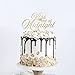 UTF4C Kiss Me at Midnight Cake Topper Wedding Mirror Gold Acrylic Cake Decor Rustic Wreath Bridal Party Decoration Favors Bride Groom Engagement Cake Decorations