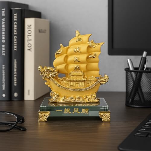 Estatua Dragón Vela Feng Shui Dorada Mejordecor miniatura 4
