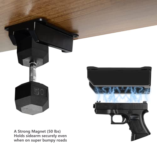 Adoreal Magnetic Gun Mount, Hole Free Gun Holster For Home Or Office, Side Magazine Magnetic Suction Concealed Gun Magnet For Pistol In Wall, Desk #TOP4