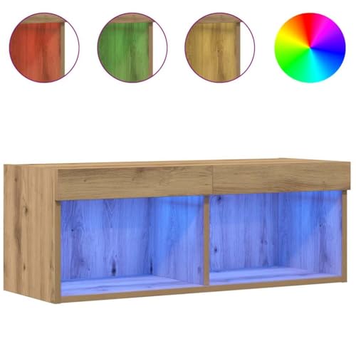 Meuble TV en chêne artisanal compact pour optimiser les petits salons - 5