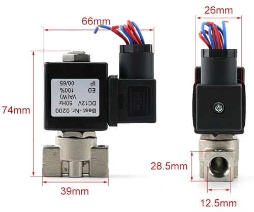 Électrovanne 12V 220V VX2120-08-SS-NC contre les fuites d'eau