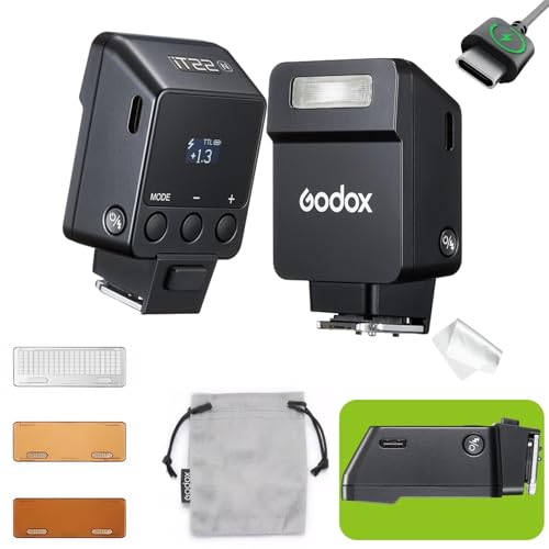 Godox IT22 N Flash TTL Ultracompatto Per Nikon Z6III, Z8, Z5, Z50II, Zfc E Altre - Batteria USB-C E Accessori Magnetici