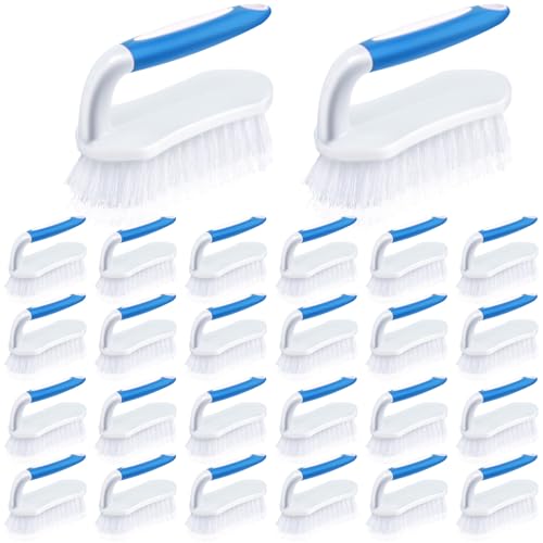 Image of Lallisa 24 Pcs Scrub Brush Bulk for Cleaning with Handle, Blue