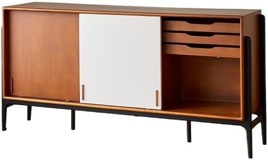 Sideboard Cabinet Middle-Aged Solid Wood Home Living Room Color Matching Sideboard, Storage Small Apartment Bedroom Drawer Cabinet Furniture Sideboard Cabinet with Drawers