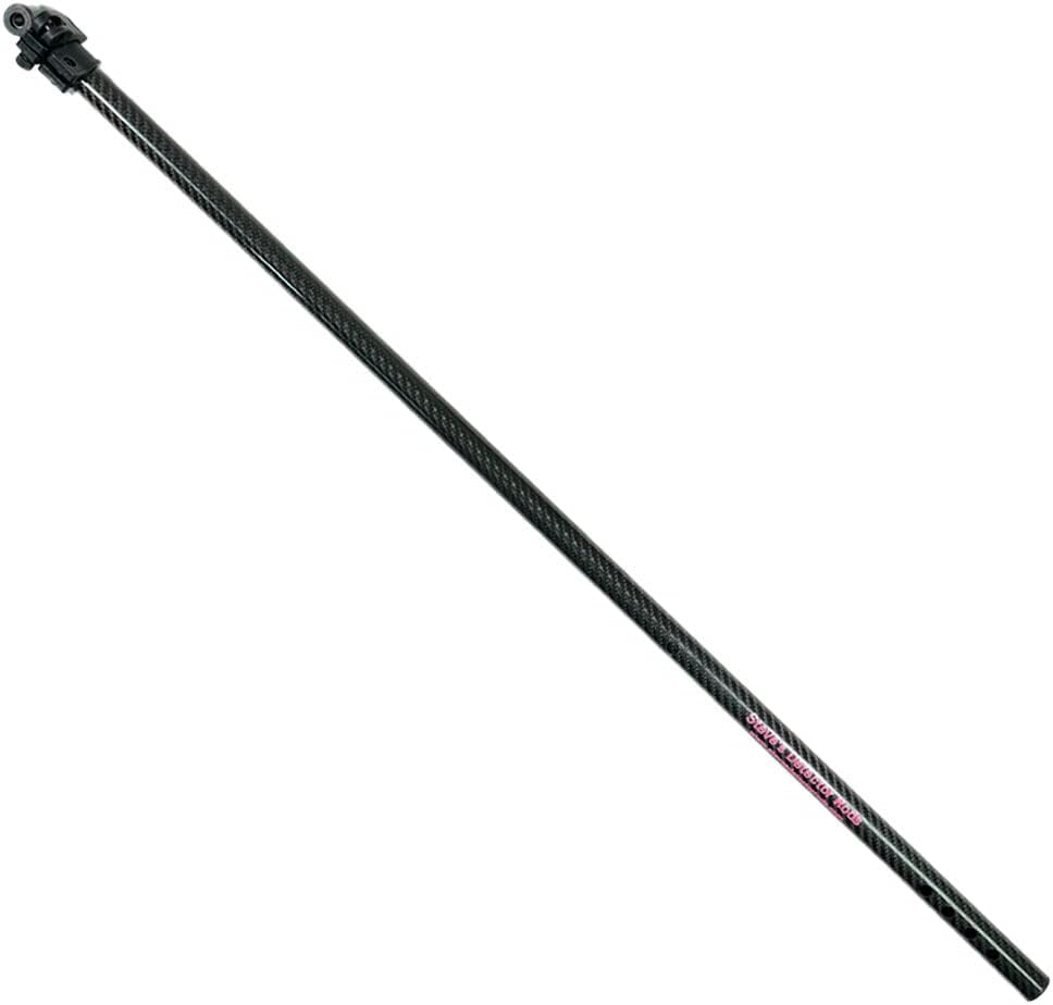 Steve's Detector Rods Counterweight-Ready Carbon Fiber Upper & Lower Rod for Minelab Equinox Metal Detector (Black)