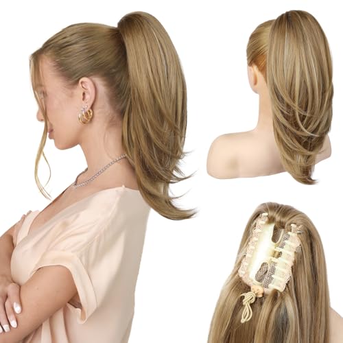 NTYNTY Ponytail Extension – 16” Claw Clip in...