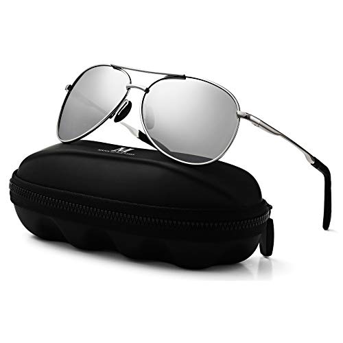 Image of mxnx Aviator Sunglasses for Men Polarized Women UV Protection Lightweight Driving Fishing Sports Unisex glasses MX208
