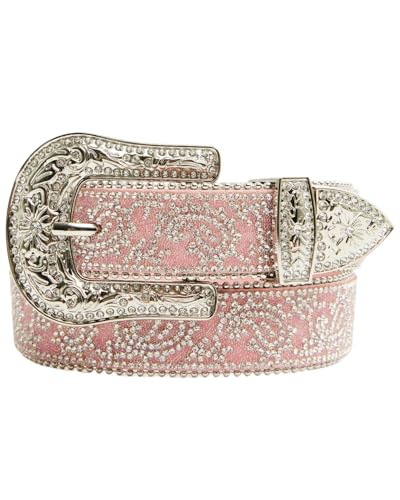 Shyanne Girls' Paisley Bling Buckle Belt - SGAFA25BT2-LTPNK 28