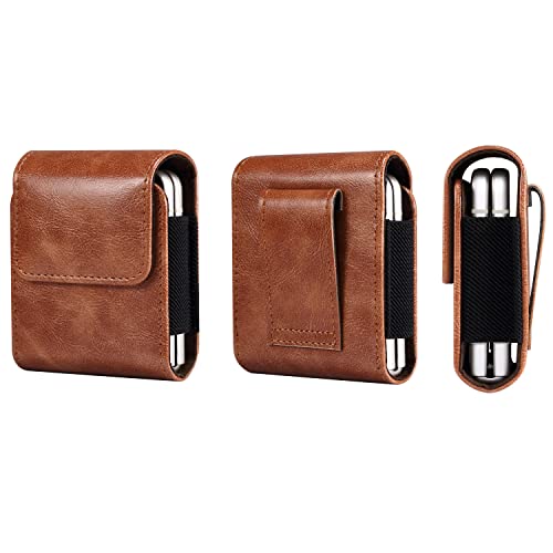 Bolso de Cinturón Cuero Compatible con Samsung Galaxy Z Flip 6 5 4 3 2 1 5G Funda Clip de Cinturón Móvil Cuero Bolsillo Cartera para Huawei P50 Pocket/Pocket S/Moto RAZR 5G/RAZR 40 50 Ultra/RAZR Plus