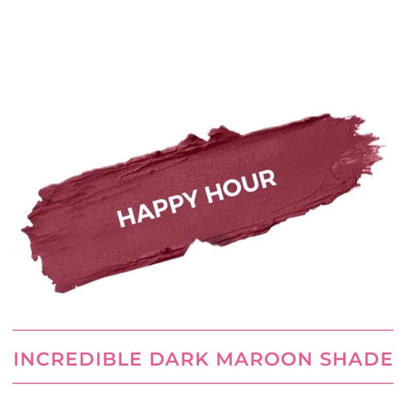 Image of PRAUSH BEAUTY (Formerly Plume) Plush Matte Lipsticks Super Light & Hydrating, Long Lasting, Rich Pigment, Smooth Soft Matte Finish, Happy Hour, 4g