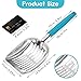 Cat Litter Scoop, Metal Cat Scooper, Plastic Handle Scoop, Sifting Shovel of Christmas– Heavy Duty Aluminum Alloy Litter Box Scoop with Deep Mesh, Design for Easy Waste Removal and Cleaning(Lake Blue)